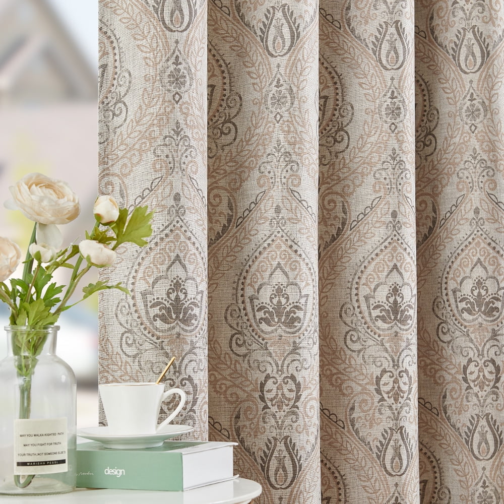 Curtainking Damask Printed Curtains For