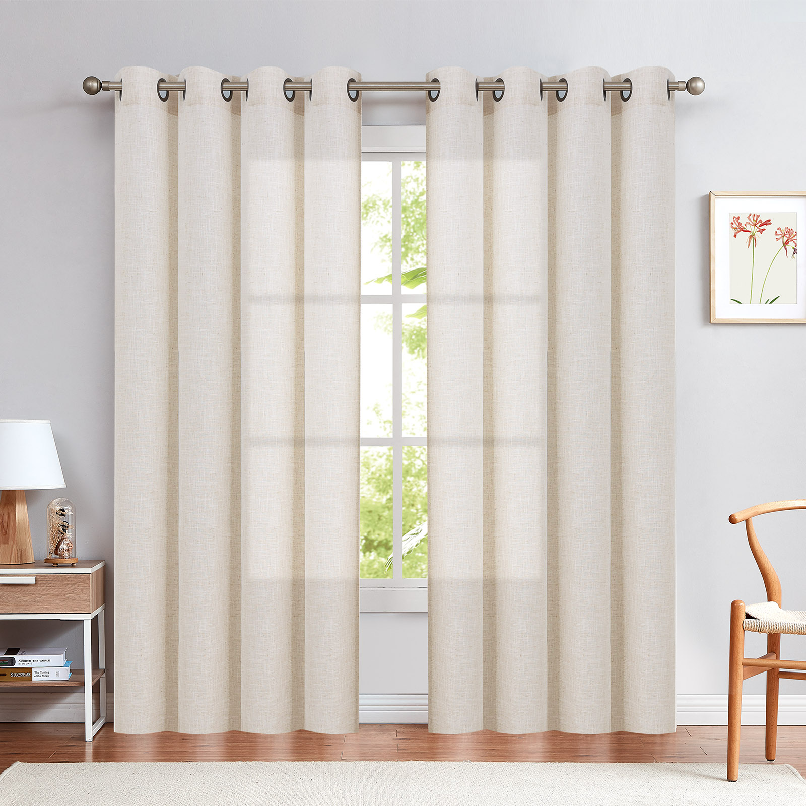 H.VERSAILTEX Contemporary Grommet Light Filtering & SemiSheer Curtain