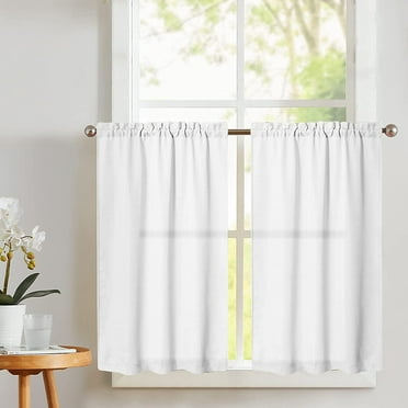 Mainstays Linen Textured Semi-Sheer Rod Pocket Curtain Panel, 50