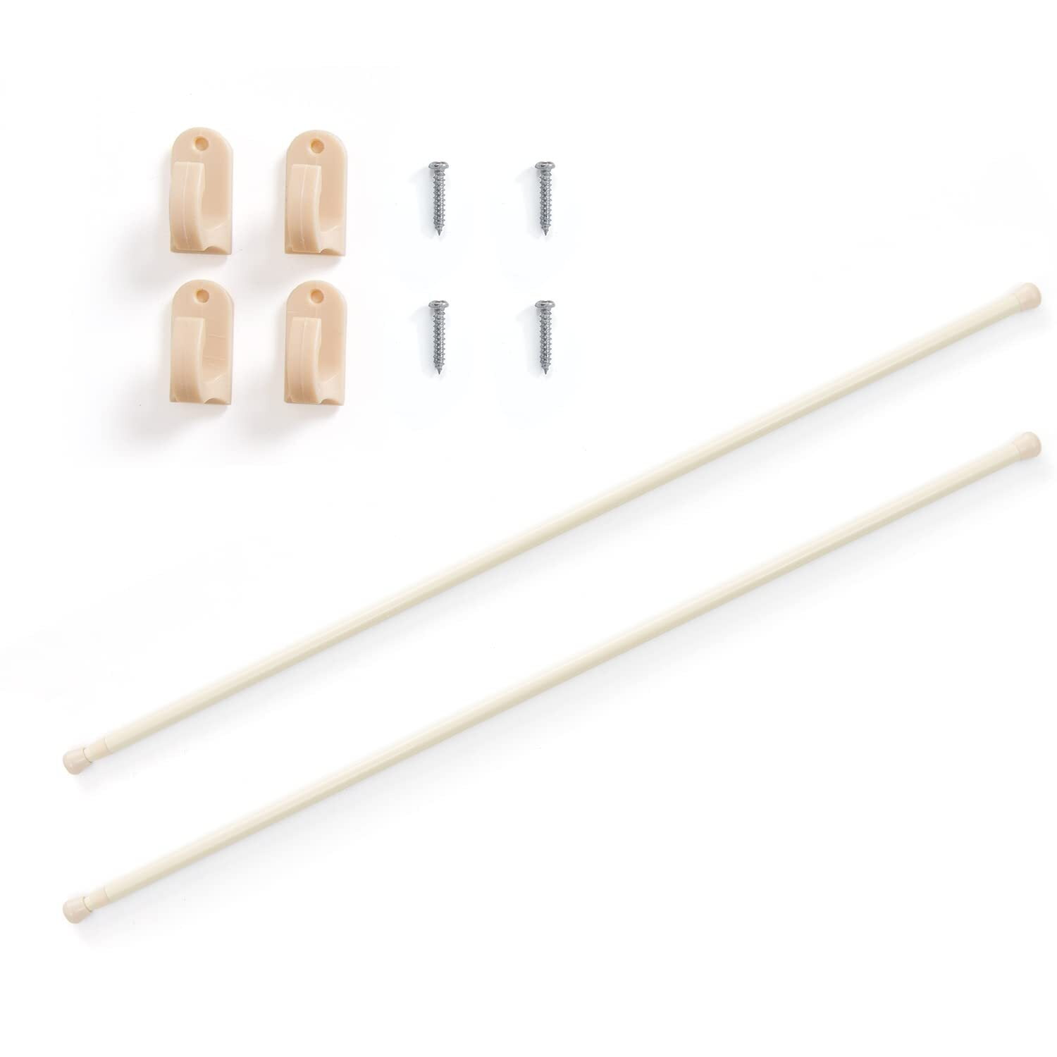 Curtainking No Drill French Door Curtain Rods, Adjustable Sash ...