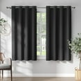 thumbnail image 1 of Curtainking Grommet Curtains Thermal Insulated Blackout Curtains for Nursery, Black, 50x63 inch, 2 Pcs, 1 of 7