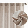 thumbnail image 1 of Curtainking Linen Curtains 96 Inch Length for Living Room Farmhouse Rod Pocket Back Tab Light Filtering Window Drapes for Bedroom Curtains Crude 2 Panels Taupe, 1 of 8