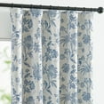 thumbnail image 1 of Curtainking Luxury Look Farmhouse Blue Floral Print Home Rod Pocket Blackout Curtains, 63" (2 Panels), 1 of 13