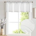 thumbnail image 1 of Curtainking Rod Pocket Valance Semi Sheer Window Valance for Bathroom 1 Panel 54" x 18" White, 1 of 10