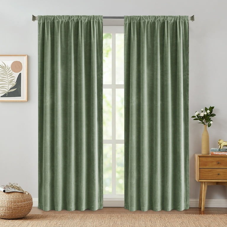 Curtainking Velvet Blackout Curtains 96 inches Length Thermal