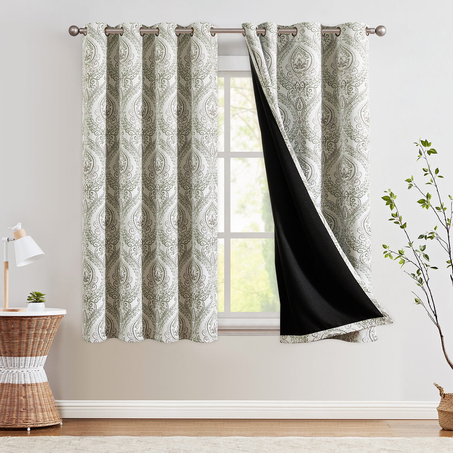 Curtainking White Sheer Curtains Snowflake Christmas Curtains for