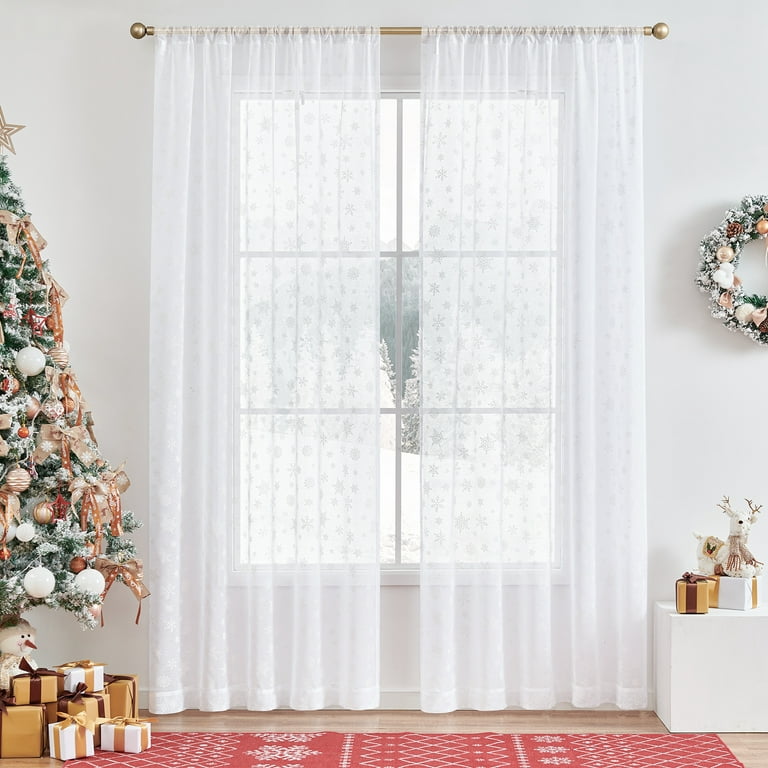Curtainking Off White Sheer Curtains