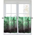 Curated visual reference: Fresh Look at Curtains 24 Inch Length For Kitchen Cafe Rod Pocket Green