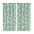 thumbnail image 1 of Curtains 63 Inch Length 2 Panels, Autumn Leaf Grommets Window Treatment Curtain, Green Maple Fallen Leaves Solid Color Thermal Curtains Drapes for Living Room/Bathroom, 1 of 9