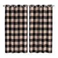 thumbnail image 1 of Curtains 63 Inch Length 2 Panels, Black Plaid Grommets Window Treatment Curtain, Vintage Country Gray Buffalo Check Gingham Thermal Curtains Drapes for Living Room/Bathroom, 1 of 9