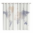 thumbnail image 1 of Curtains 63 Inch Length 2 Panels, Gray Beige Map Grommets Window Treatment Curtain, Farmhouse Ombre Abstract Illustration Art Thermal Curtains Drapes for Living Room/Bathroom, 1 of 9