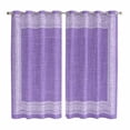 thumbnail image 1 of Curtains 63 Inch Length 2 Panels, Purple Retro Greek Key Grommets Window Treatment Curtain, Geometric Greece Ancient Rustic Thermal Curtains Drapes for Living Room/Bathroom, 1 of 9