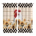 thumbnail image 1 of Curtains 63 Inch Length 2 Panels, Sunflowers Rooster Grommets Window Treatment Curtain, Farmhouse Vintage Beige Wooden Plaid Thermal Curtains Drapes for Living Room/Bathroom, 1 of 9