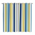 thumbnail image 1 of Curtains 84 Inches Long 2 Panels, Blue Yellow Striped Grommets Window Treatment Curtain, Colorful Ombre Abstract Stripes Thermal Curtains Drapes for Living Room/Bathroom, 1 of 9