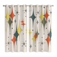 thumbnail image 1 of Curtains 84 Inches Long 2 Panels, Multi-Color Diamond Grommets Window Treatment Curtain, Modern Geometric Middle Century Beige Thermal Curtains Drapes for Living Room/Bathroom, 1 of 9