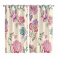 thumbnail image 1 of Curtains 84 Inches Long 2 Panels, Retro Floral Grommets Window Treatment Curtain, Farmhouse Botanical Leaves Flowers Thermal Curtains Drapes for Living Room/Bathroom, 1 of 9