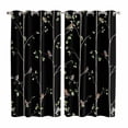 thumbnail image 1 of Curtains 84 Inches Long 2 Panels, Sparrow Grommets Window Treatment Curtain, Spring Birds on The Branches Vintage Country Black Thermal Curtains Drapes for Living Room/Bathroom, 1 of 9