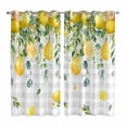 thumbnail image 1 of Curtains 84 Inches Long 2 Panels, Watercolor Eucalyptus Grommets Window Treatment Curtain, Gray Plaid Flower Sweeping Leaf Thermal Curtains Drapes for Living Room/Bathroom, 1 of 9