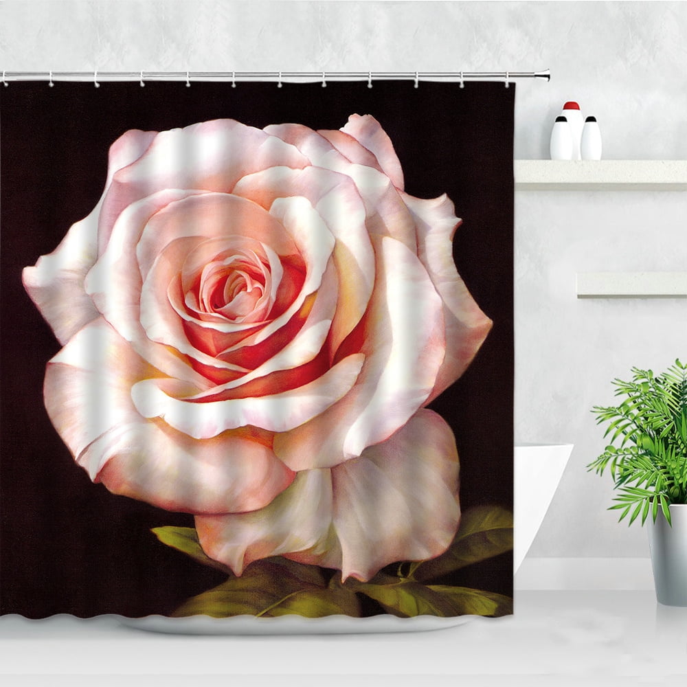 Curtains Bathroom Fabric Polyester Waterproof Decor Home Day Valentine