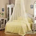thumbnail image 1 of Curtains Ceiling Print Dome Net Wind Double Household Crypto Hanging Bed Decorations For Home Blackout Decor Bedroom Drapes Beige, 1 of 1