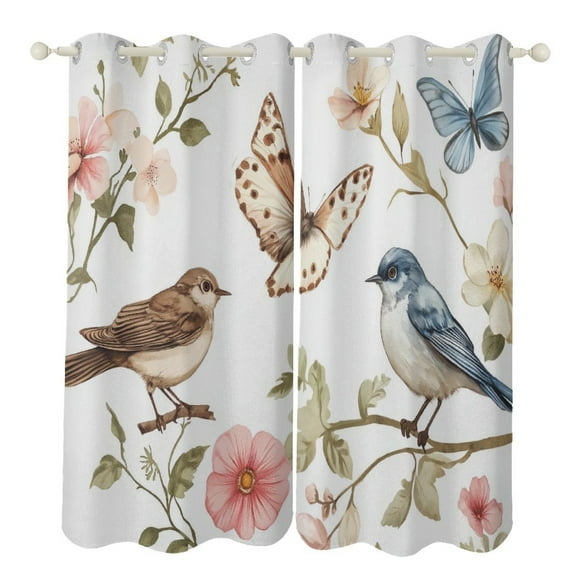 Curtains Darkening Blackout Curtains (2 Panels) Grommet Top Window for Bedroom And Living Room Bohemian Color
