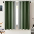 thumbnail image 1 of Curtains & Drapes Ombre Sage Green Orange Curtains 63 inch Length 2 Panels, Grommet Room Darkening Light Blocking Insulated Thermal Gradient Window Curtains for Bedroom, 52x63 inches, 1 of 5