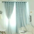 thumbnail image 1 of Curtains for Girls Bedroom Bedroom Living Room Kids Curtain Hollow Out Star Blackout Window Drapes Curtain Room Darkening Grommet 2 Layers,1 Panel,W39.4 X L78.7 Inch, 1 of 4