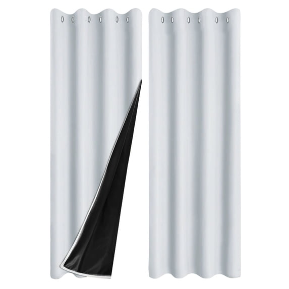 Curtains For Living Room Thermal Insulated Window Drapes With Top Room Darkening For Bedroom Noise Reducing Draperies In Modern Solid Design Curtains for Kitchen 2 Set Winter Curtains for Bedroom