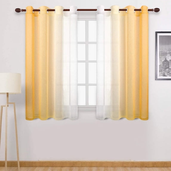 Curtains for Living Room, Window Curtains, Gradient Light Filtering Drapes, Grommet Top Textured Polyester Curtain Panels for Bedroom, Home Decor, Modern Thermal Insulated Window Treatments
