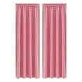 thumbnail image 1 of Curtains 鈥?Thermal Insulated, Energy Saving & Noise Reducing Bedroom and Living Room Curtains, Light Blue, W 37x L 83 Inch, Set of 2 Rod Pocket Curtain Panels, 1 of 4