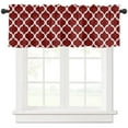Curtains Valances, Christmas Morocco Geometric Pattern Burgundy Red Rod