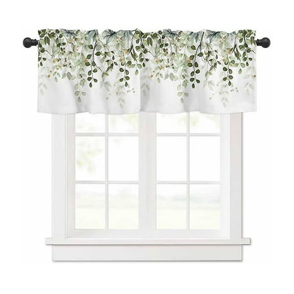 Curtains for Kitchen Thermal Insulated Solid Window Curtain,Stone Blue Color for Home Decor