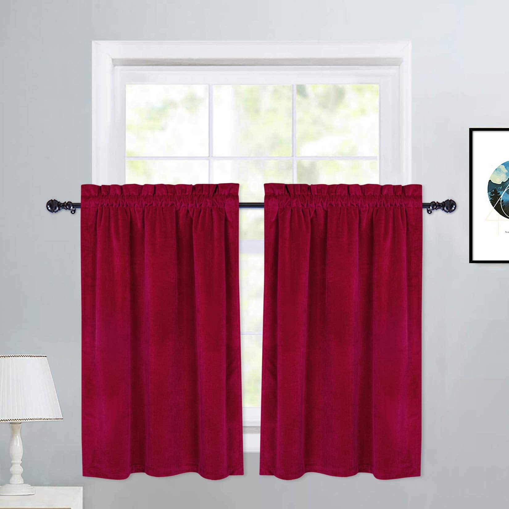 Curtains for Kitchen Window Bathroom Curtains Soft Heavy Weight Room