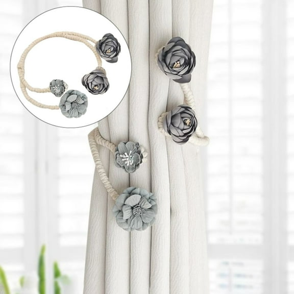 Curtains for Living Room Cotton, Curtain 1X Frenum (Gray-A)