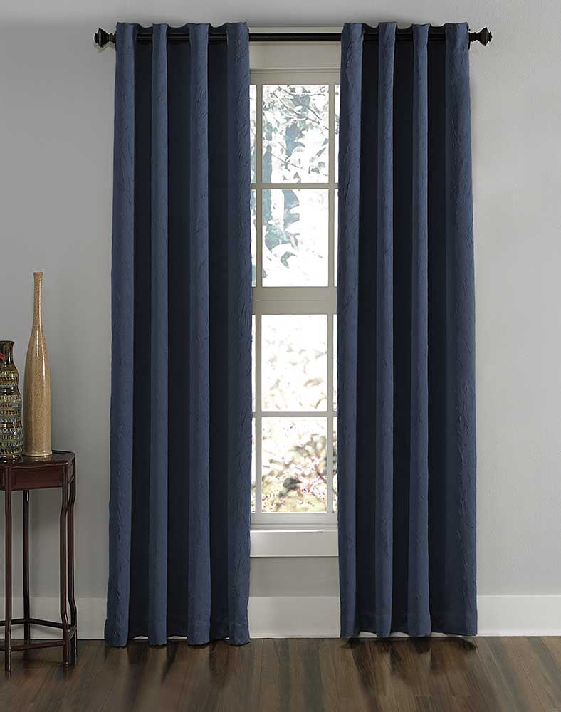Curtainworks Lenox Grommet Curtain 50" x 95", Navy, Adult