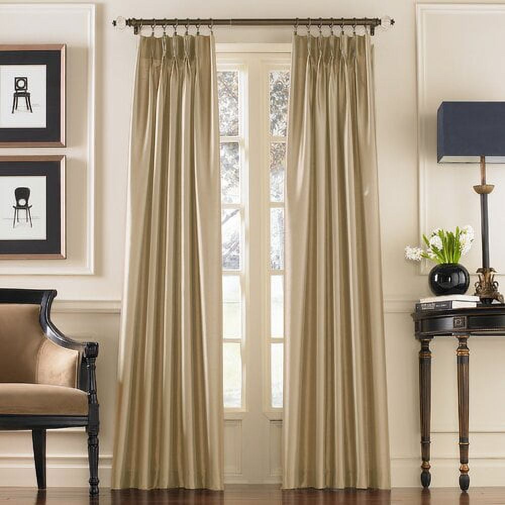 Curtainworks Marquee 30W" x 95L" Single Panel Indoor Curtain, Sand, Polyester, Adult