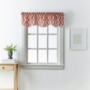 Curtainworks Morocco Scallop Valance Clay, 100% Polyester, 58"W x 14"L, 1 Piece, Adult