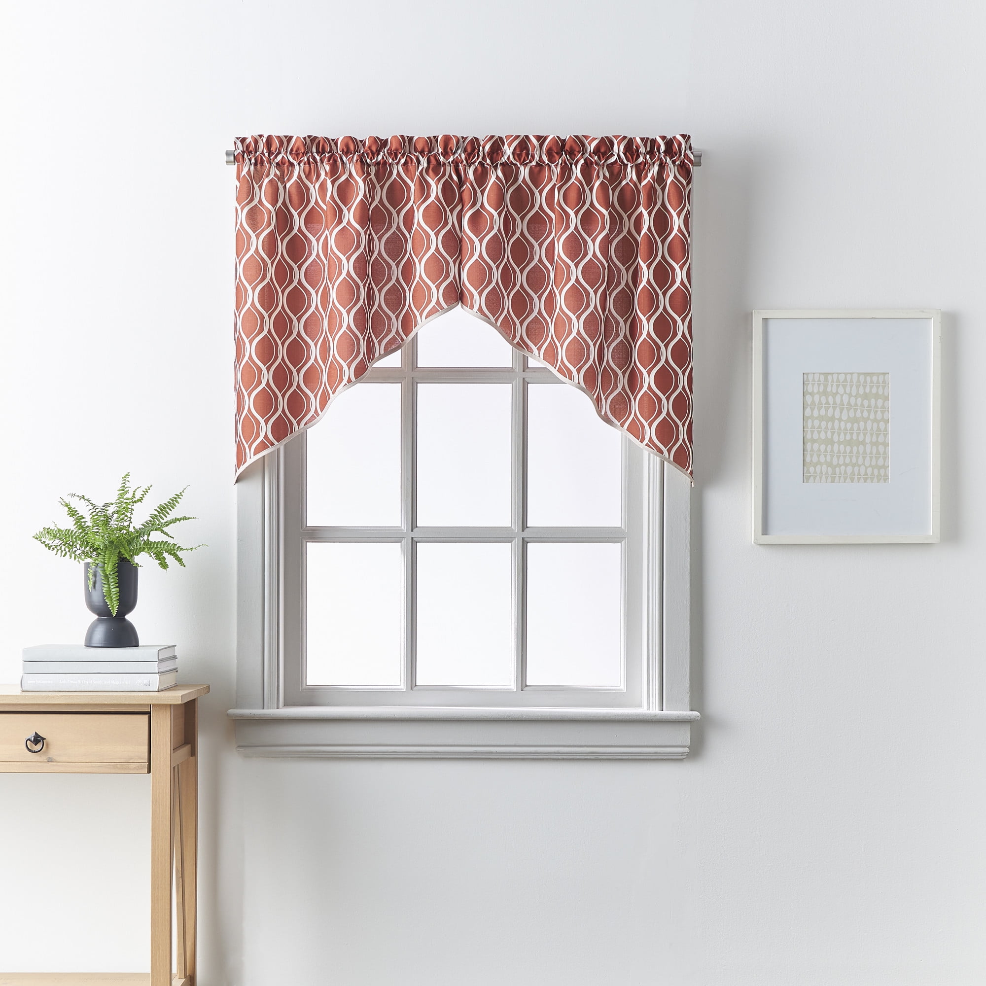 Curtainworks Morocco Swag Pair, Clay, 100% Polyester, 58"W x 14"L, Adult