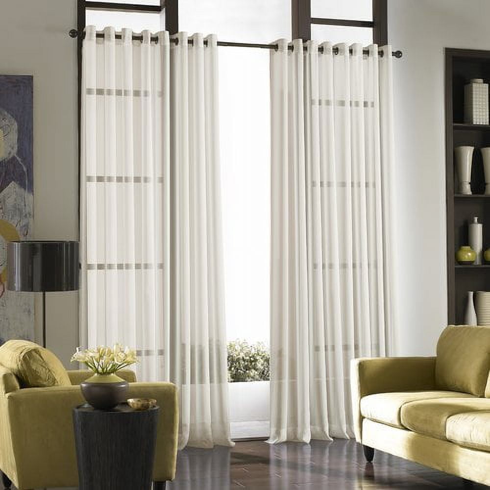 Curtainworks Soho Voile Grommet 132" , Oyster, Adult