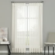 Curtainworks Soho Voile Indoor Curtain, Polyester Sheer Pinch Pleat Single Panel, Oyster, 29" x 95"