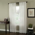 thumbnail image 1 of Curtainworks Soho Voile Curtain Single Panel, Indoor Polyester Sheer Pole Top, Winter White, 59"W x 108"L, Adult, 1 of 5