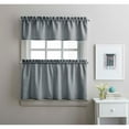 thumbnail image 1 of Curtainworks Solid Twill 3-Piece Kitchen Curtain Valance & Tier Set, Indoor, 56"W x 36"L, Adult, 1 of 4