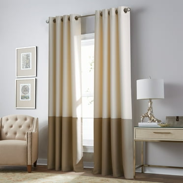 Curtainworks Traditional Solid Print Grommet Curtain Panel, 52" x 63"