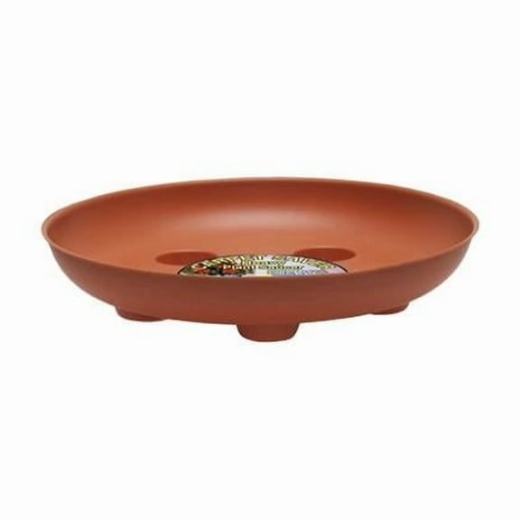 Curtis 5035758 8 in. Heavy Footed Carpet Saver Saucer, Terracotta - 25 Piece