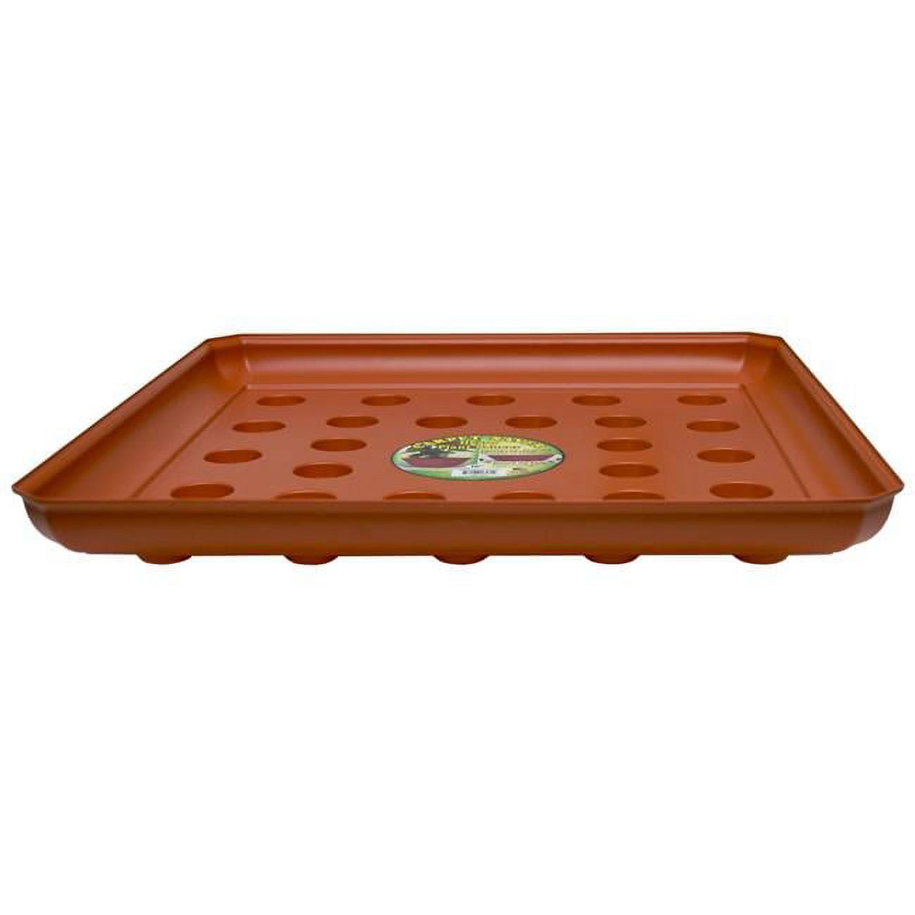 Curtis 5035778 16 in. Designer Square Carpet Saver Saucer, Terracotta