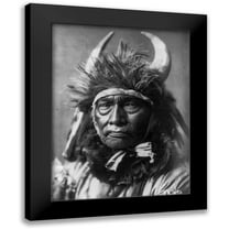 Curtis, Edward 12x14 Black Modern Framed Museum Art Print Titled - Bull Chief, Apsaroke