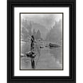 thumbnail image 1 of Curtis, Edward 19x24 Black Ornate Wood Framed with Double Matting Museum Art Print Titled - A smoky day at the Sugar Bowl, Hupa, 1 of 4