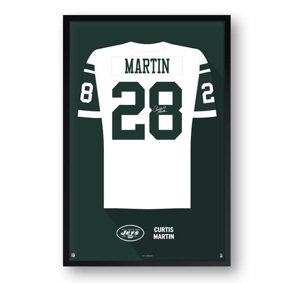 Curtis Martin New York Jets Framed 27" x 39" Retired Jersey Art Print