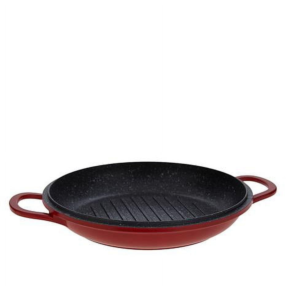 Pre Owned Curtis Stone 11 Cast Aluminum Grill Pan Slate Like New Walmart