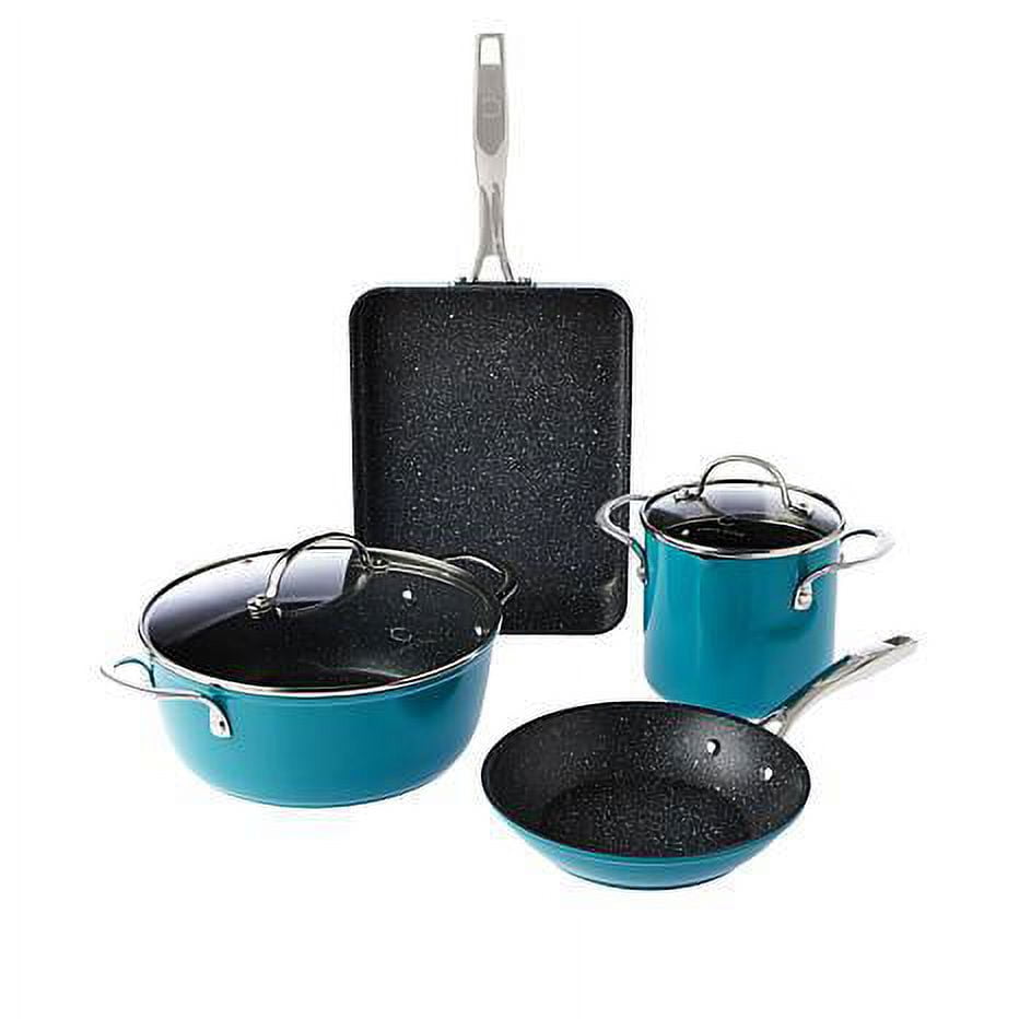 Curtis Stone Dura-pan Nonstick Cast Aluminum All Day Pan Refurbished  Turquoise : Target